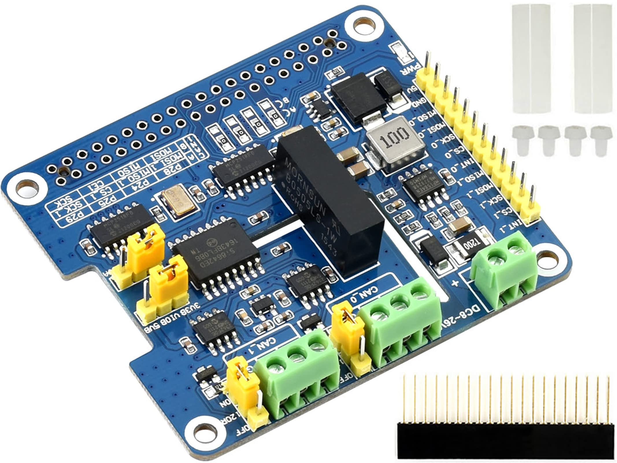 Amazon.com: 2-Channel Isolated CAN FD Expansion HAT for Raspberry